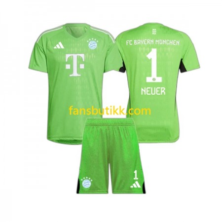 Fotballdrakt FC Bayern München Manuel Neuer 1 Keeper Barn Bortetrøye 2023-2024 Kortermet